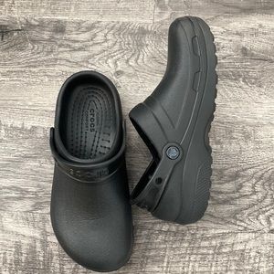 Solid Black Crocs